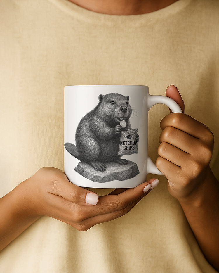 Beaver Snackin by the Dam Mug – 11 oz & 15 oz