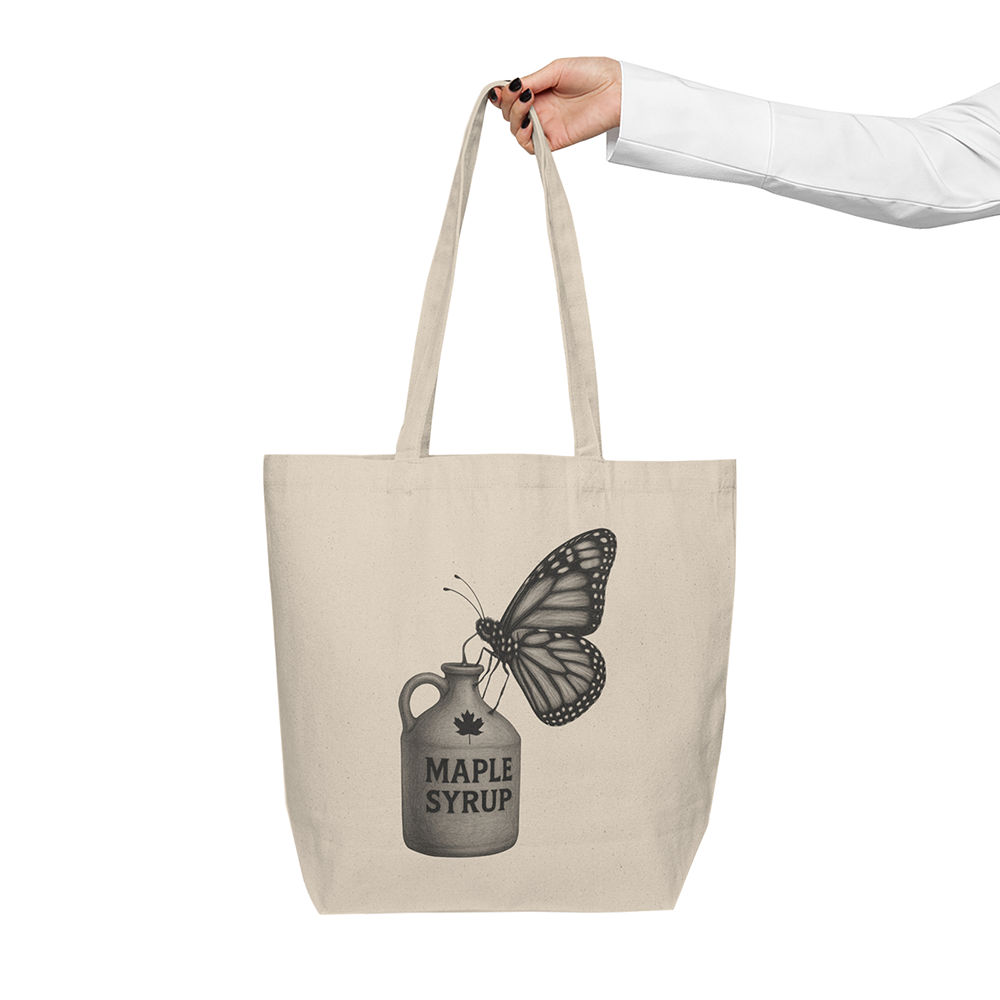Sweet Wings and Syrupy Things Butterfly Canvas Tote