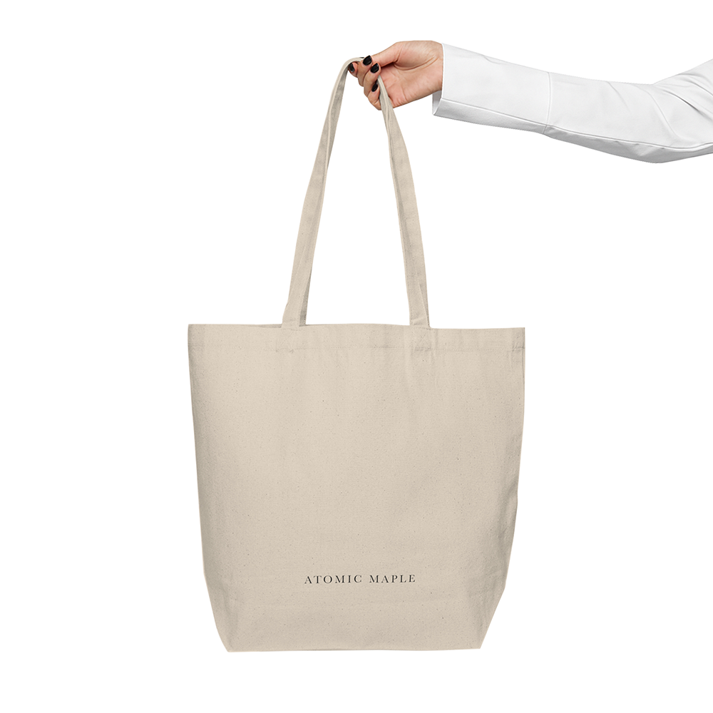 Moose Stacks and Antlers Canvas Tote