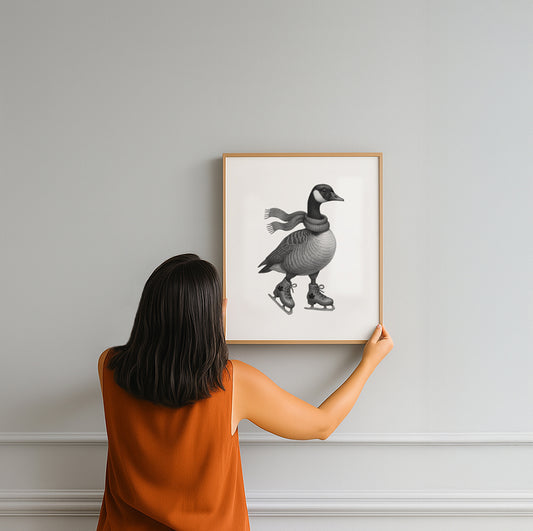 Goose Blades and Feathers Framed Wall Art