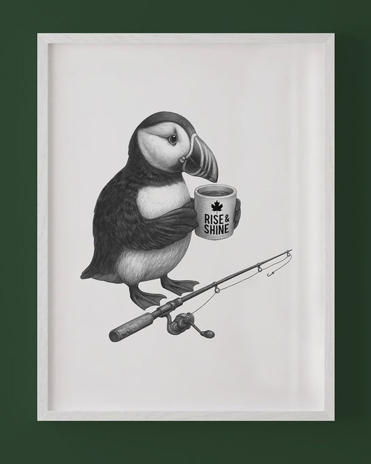 Puffin Up for the Day Framed Wall Art