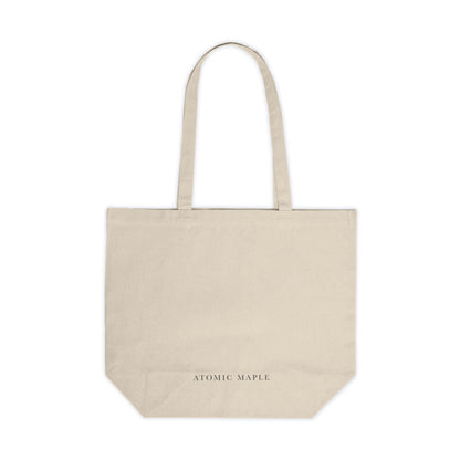 Moose Stacks and Antlers Canvas Tote