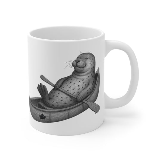 Sealaxing in Canoe Mug