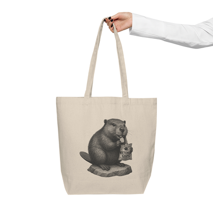 Beaver Snackin by the Dam Canvas Tote