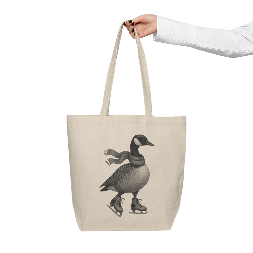 Goose Blades and Feathers Canvas Tote