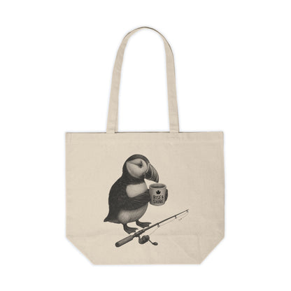 Puffin Up for the Day Canvas Tote
