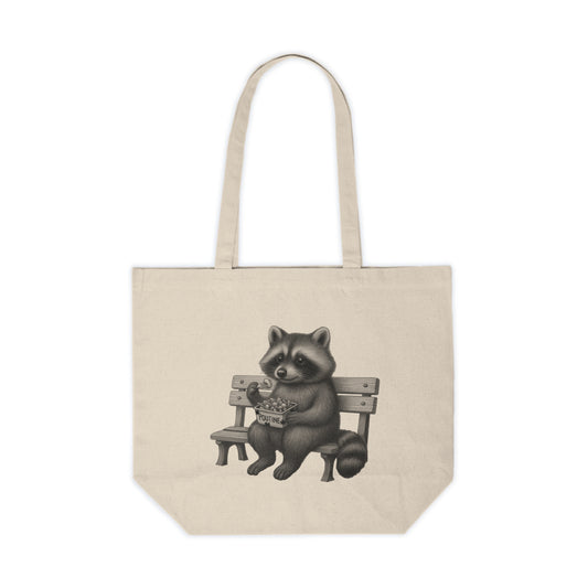 Raccoon's Poutine Night Canvas Tote