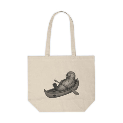 Sealaxing in a Canoe Canvas Tote